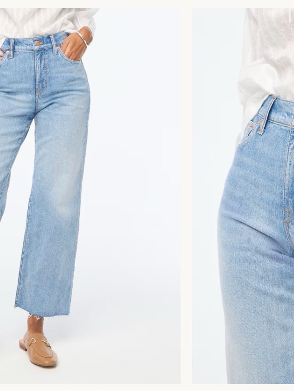 J. Crew women’s wide leg cropped jeans NWT